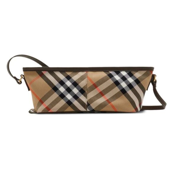 NEW BURBERRY CHECK PLAID ZIP MINI SHOULDER BAG NWT AUTHENTIC! - Picture 1 of 6
